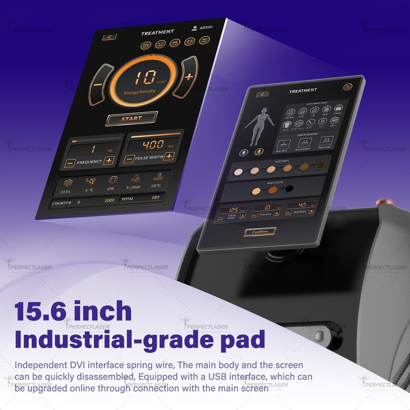 laser hair removal machine for salon business with touchscreen control panel